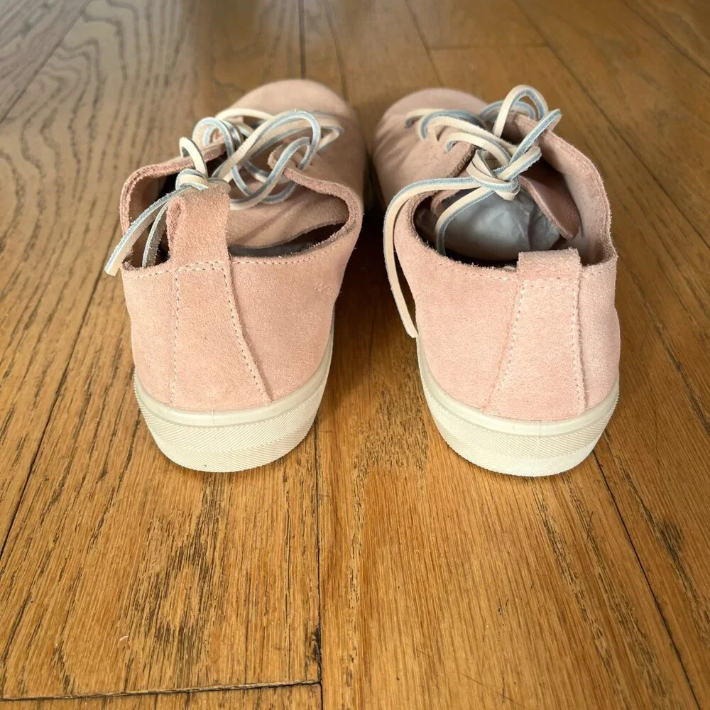 H&M Suede Leather Sneakers in Pink Size 39 NWT